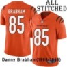 Orange Embroidered Danny Brabham Cincinnati Bengals #85 Stitched Jersey