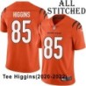 Orange Embroidered Tee Higgins Cincinnati Bengals #85 Stitched Jersey