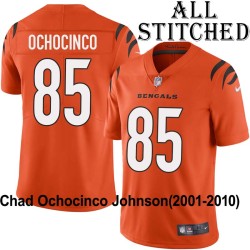 Orange Embroidered Chad Johnson Cincinnati Bengals #85 Stitched Jersey