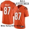 Orange Embroidered Mike Kelly Cincinnati Bengals #87 Stitched Jersey