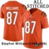 Orange Embroidered Stepfret Williams Cincinnati Bengals #87 Stitched Jersey