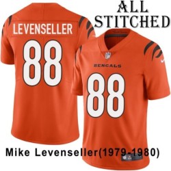Orange Embroidered Mike Levenseller Cincinnati Bengals #88 Stitched Jersey