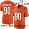 Orange Embroidered Michael Bankston Cincinnati Bengals #90 Stitched Jersey