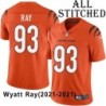 Orange Embroidered Wyatt Ray Cincinnati Bengals #93 Stitched Jersey