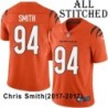 Orange Embroidered Chris Smith Cincinnati Bengals #94 Stitched Jersey