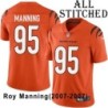Orange Embroidered Roy Manning Cincinnati Bengals #95 Stitched Jersey