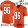 Orange Embroidered Brentson Buckner Cincinnati Bengals #96 Stitched Jersey