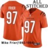 Orange Embroidered Mike Frier Cincinnati Bengals #97 Stitched Jersey