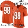 Orange Embroidered George Hinkle Cincinnati Bengals #98 Stitched Jersey