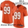 Orange Embroidered Alonzo Mitz Cincinnati Bengals #99 Stitched Jersey