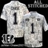 Camo Embroidered Ja'Marr Chase Cincinnati Bengals #1 Stitched Jersey