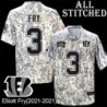 Camo Embroidered Elliott Fry Cincinnati Bengals #3 Stitched Jersey