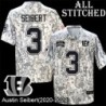 Camo Embroidered Austin Seibert Cincinnati Bengals #3 Stitched Jersey