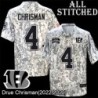 Camo Embroidered Drue Chrisman Cincinnati Bengals #4 Stitched Jersey
