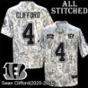 Camo Embroidered Sean Clifford Cincinnati Bengals #4 Stitched Jersey