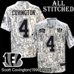 Camo Embroidered Scott Covington Cincinnati Bengals #4 Stitched Jersey