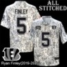 Camo Embroidered Ryan Finley Cincinnati Bengals #5 Stitched Jersey