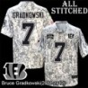 Camo Embroidered Bruce Gradkowski Cincinnati Bengals #7 Stitched Jersey