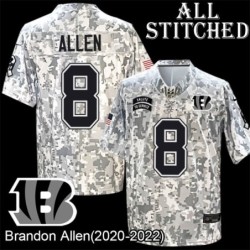 Camo Embroidered Brandon Allen Cincinnati Bengals #8 Stitched Jersey