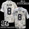 Camo Embroidered Brandon Allen Cincinnati Bengals #8 Stitched Jersey