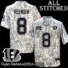 Camo Embroidered Ryan Rehkow Cincinnati Bengals #8 Stitched Jersey
