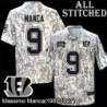 Camo Embroidered Massimo Manca Cincinnati Bengals #9 Stitched Jersey
