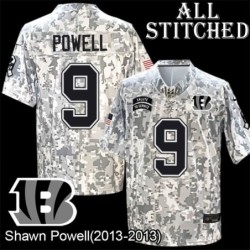Camo Embroidered Shawn Powell Cincinnati Bengals #9 Stitched Jersey
