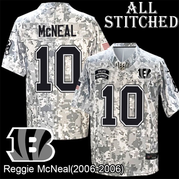 Camo Embroidered Reggie McNeal Cincinnati Bengals #10 Stitched Jersey