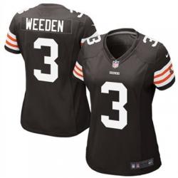 ANDERSON Cleveland #3 Womens Football Jersey - Derek Anderson Womens Football Jersey (Brown)_Free Shipping