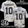 Camo Embroidered Jay Schroeder Cincinnati Bengals #10 Stitched Jersey