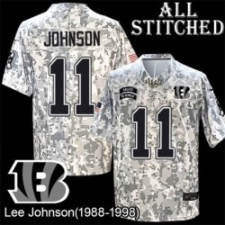 Camo Embroidered Lee Johnson Cincinnati Bengals #11 Stitched Jersey