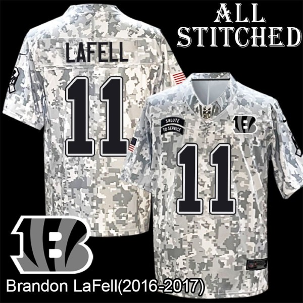Camo Embroidered Brandon LaFell Cincinnati Bengals #11 Stitched Jersey