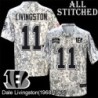 Camo Embroidered Dale Livingston Cincinnati Bengals #11 Stitched Jersey