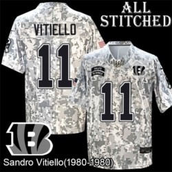 Camo Embroidered Sandro Vitiello Cincinnati Bengals #11 Stitched Jersey