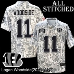 Camo Embroidered Logan Woodside Cincinnati Bengals #11 Stitched Jersey