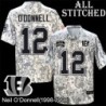 Camo Embroidered Neil O'Donnell Cincinnati Bengals #12 Stitched Jersey
