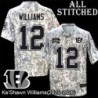 Camo Embroidered Ke'Shawn Williams Cincinnati Bengals #12 Stitched Jersey