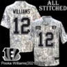 Camo Embroidered Pooka Williams Cincinnati Bengals #12 Stitched Jersey