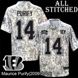 Camo Embroidered Maurice Purify Cincinnati Bengals #14 Stitched Jersey