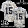 Camo Embroidered John Stofa Cincinnati Bengals #15 Stitched Jersey