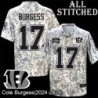 Camo Embroidered Cole Burgess Cincinnati Bengals #17 Stitched Jersey