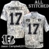 Camo Embroidered Jason Campbell Cincinnati Bengals #17 Stitched Jersey