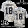 Camo Embroidered Xavier Johnson Cincinnati Bengals #18 Stitched Jersey