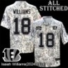 Camo Embroidered Isaiah Williams Cincinnati Bengals #18 Stitched Jersey