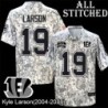 Camo Embroidered Kyle Larson Cincinnati Bengals #19 Stitched Jersey