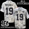 Camo Embroidered Scott Mitchell Cincinnati Bengals #19 Stitched Jersey