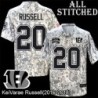 Camo Embroidered KeiVarae Russell Cincinnati Bengals #20 Stitched Jersey