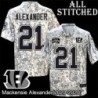 Camo Embroidered Mackensie Alexander Cincinnati Bengals #21 Stitched Jersey