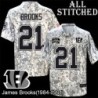 Camo Embroidered James Brooks Cincinnati Bengals #21 Stitched Jersey