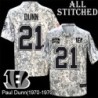 Camo Embroidered Paul Dunn Cincinnati Bengals #21 Stitched Jersey